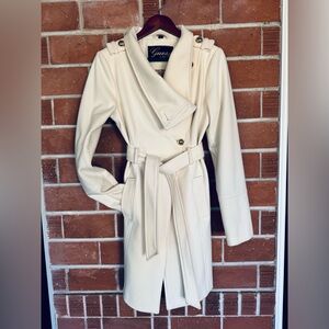 Guess Women's Elegant Cream Trench Coat